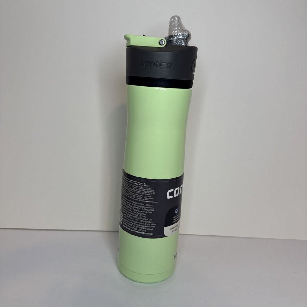 Contigo 24 oz. Ashland Chill Insulated Stainless Steel Water Bottle Green NEW - Picture 7 of 16
